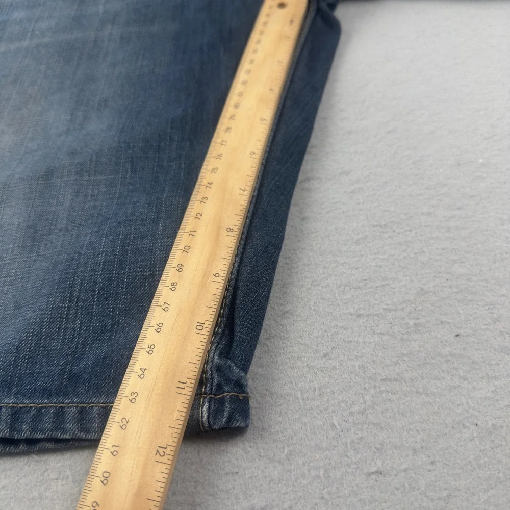 Levis 569 Loose Straight Mens Denim Shorts Blue Size 40 Cotton Jean Shorts